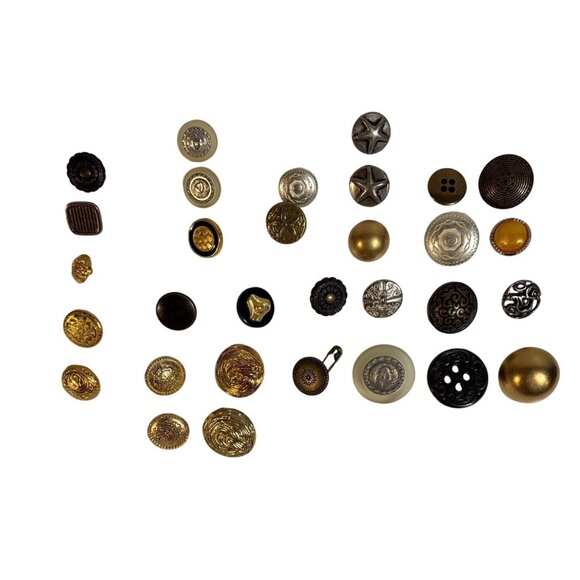 Other - Vintage Metal & Plastic Decorative Buttons Assortment 30+